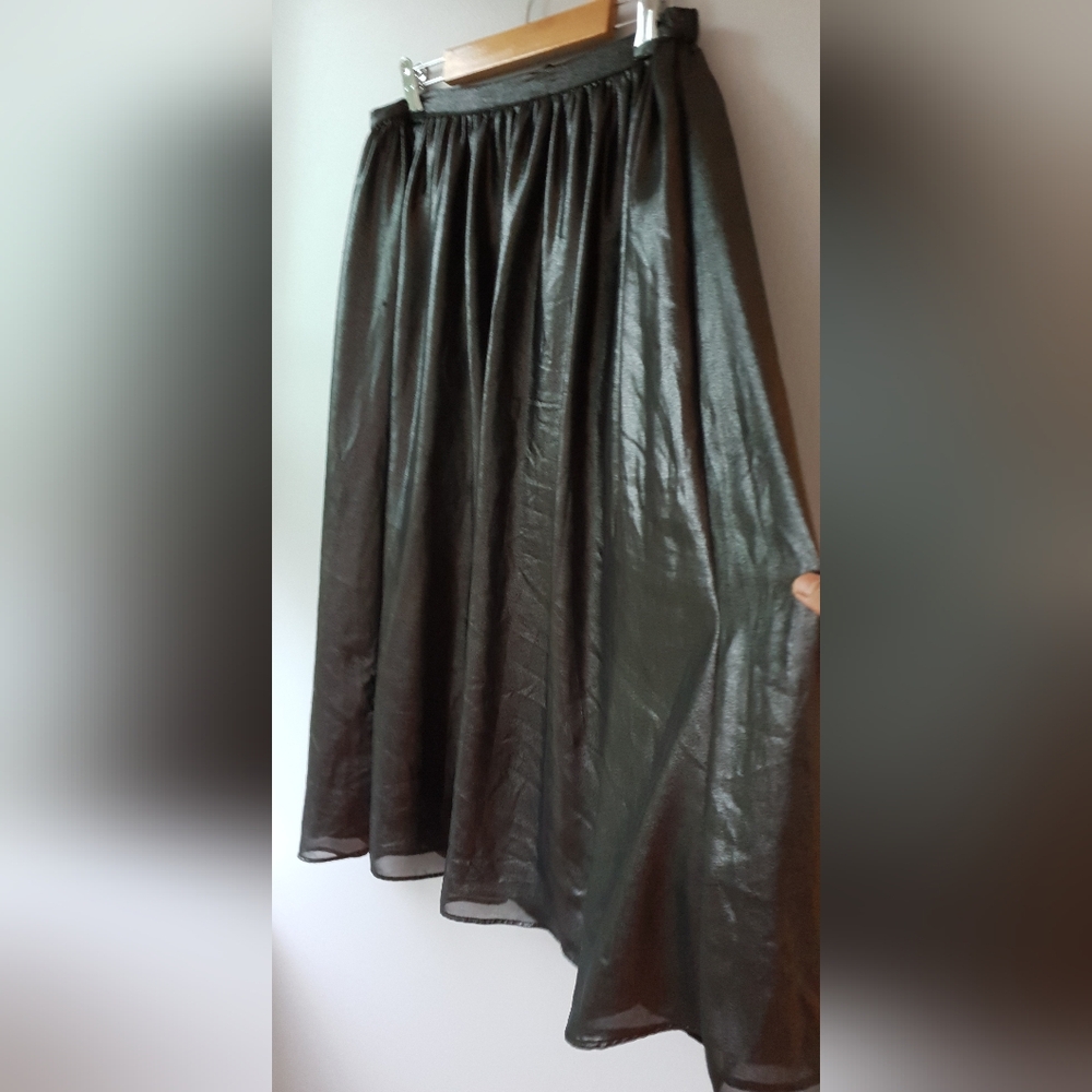 Zara metallic midi skirt